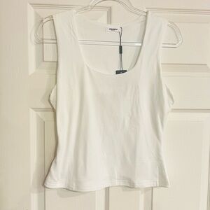 zeagoo White Scoop Neck Tank